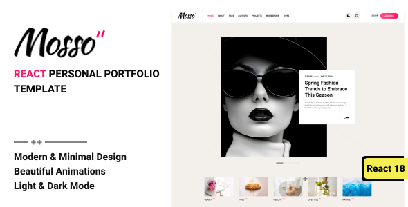 Mosso - React Js Personal Portfolio Template Mosso - React Js Personal Portfolio Template