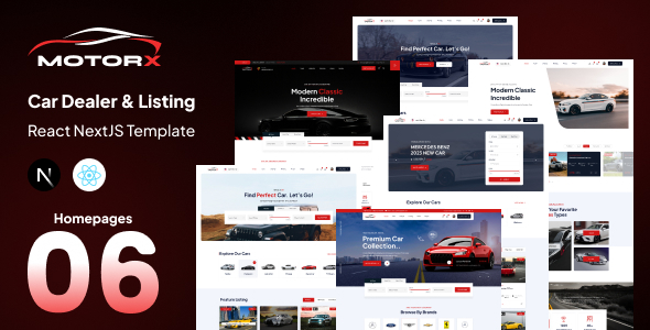 Motorx - Car Dealer & Listing React NextJS Template Motorx - Car Dealer & Listing React NextJS Template