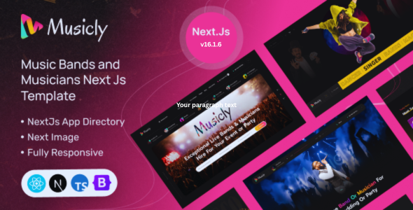 Musicly - Music Bands and Musicians Next Js Template Musicly - Music Bands and Musicians Next Js Template