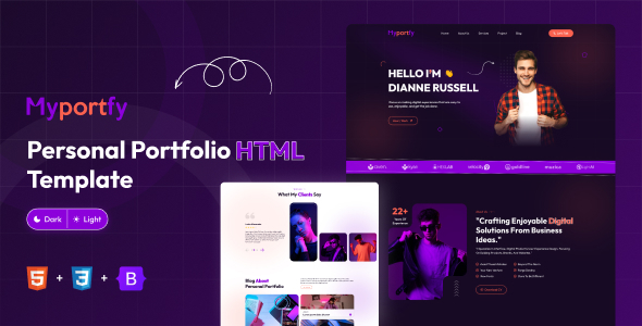 Myportfy - Personal Portfolio Website HTML Template Myportfy - Personal Portfolio Website HTML Template