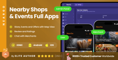 Nearby Business & Event Listing Full Application | Place Finder | Directory App | Ionic | NearGo