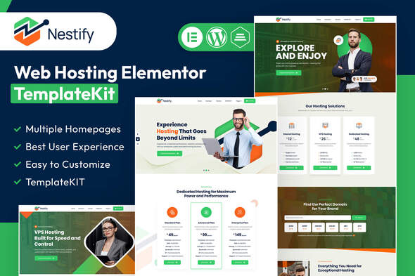 Nestify - Web Hosting Elementor Template Kit Nestify - Web Hosting Elementor Template Kit