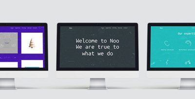 Noo - Glitchy Experimental One-Page Template