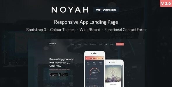 Noyah - App Landing WordPress Theme Noyah - App Landing WordPress Theme