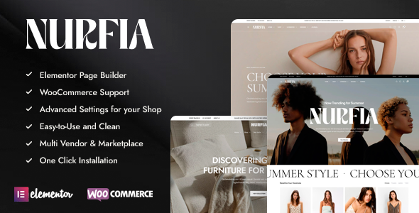 Nurfia - Fashion & Furniture WooCommerce Theme Nurfia - Fashion & Furniture WooCommerce Theme