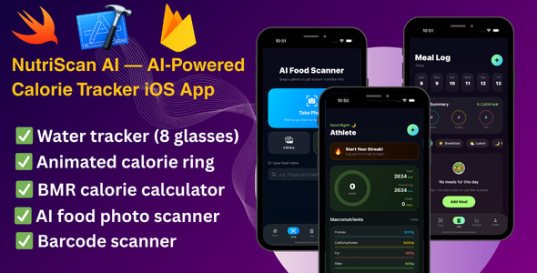 NutriScan AI - AI-Powered Calorie Tracker iOS App - IOS Swift NutriScan AI - AI-Powered Calorie Tracker iOS App - IOS Swift
