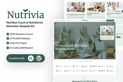 Nutrivia - Nutrition Coach & Nutritionist Elementor Template Kit