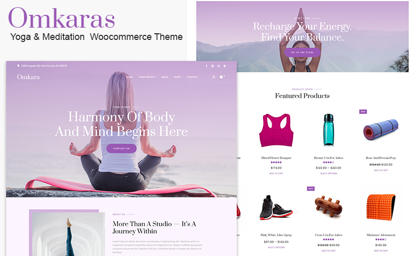 Omkaras - Yoga Studio & Online Stores of Sports Products WooСommerce Theme Omkaras - Yoga Studio & Online Stores of Sports Products WooСommerce Theme