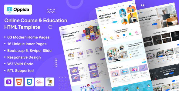 Oppida - Online Course & Education HTML Template Oppida - Online Course & Education HTML Template