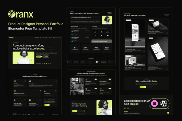 Oranx - Product Designer Personal Portfolio Elementor Template Kit Oranx - Product Designer Personal Portfolio Elementor Template Kit