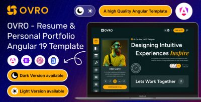 Ovro - Angular 19 Resume & Personal Portfolio Template