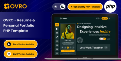 Ovro - Resume & Personal Portfolio PHP Template