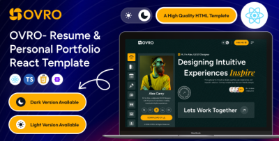 Ovro - Resume & Personal Portfolio React Template