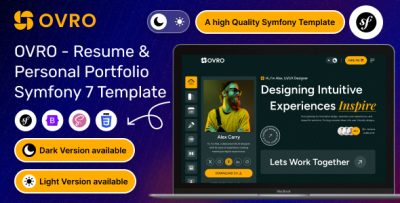Ovro - Symfony 7 Resume & Personal Portfolio Template