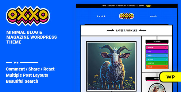 Oxxo - Personal Blog & Magazine WordPress Theme Oxxo - Personal Blog & Magazine WordPress Theme