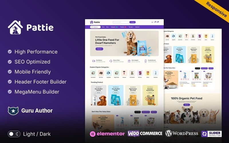 Pattie - Pet Food & Pet Store Multipurpose WooCommerce Theme Pattie - Pet Food & Pet Store Multipurpose WooCommerce Theme