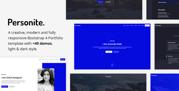Personite - Bootstrap Portfolio Template Personite - Bootstrap Portfolio Template