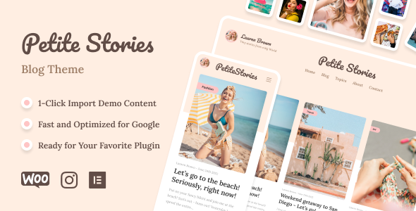 Petite Stories WordPress Theme - Personal Blog Theme For Influencers Petite Stories WordPress Theme - Personal Blog Theme For Influencers