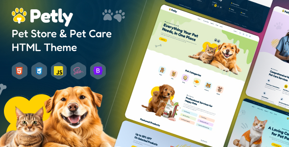 Petly - Premium Pet Shop & Pet Care HTML Template Petly - Premium Pet Shop & Pet Care HTML Template