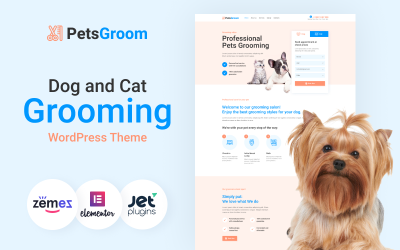 PetsGroom - Animal Care & Pet Grooming WordPress Theme