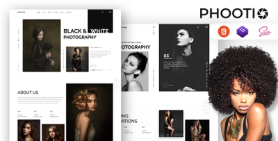 Phootio - Black & White Photography HTML Template
