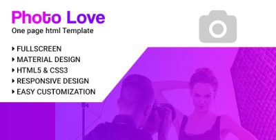 PhotoLove || Photography Portfolio Template
