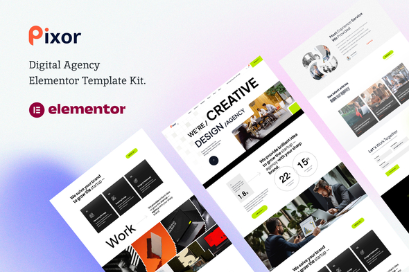 Pixor - Creative Digital Agency Elementor Template Kit Pixor - Creative Digital Agency Elementor Template Kit