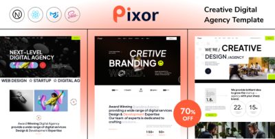 Pixor - Creative Digital Agency Next Js Template