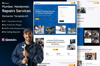 Plomero - Plumbing & Handyman Services Elementor Template Kit