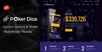 Poker Dice - Casino Resort & Hotel WordPress Theme