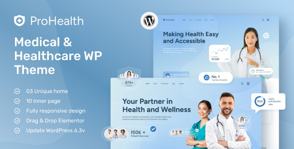 ProHealth - Creative WordPress Theme For Medical and Healthcare ProHealth - Creative WordPress Theme For Medical and Healthcare