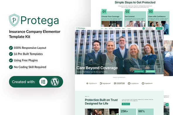 Protega - Insurance Company Elementor Template Kit Protega - Insurance Company Elementor Template Kit