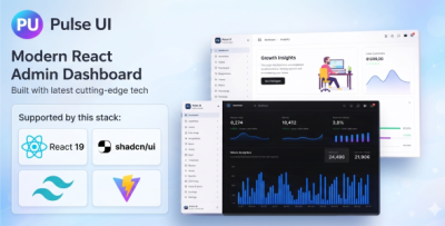 Pulse UI - React + Next.js Admin Dashboard & Landing Page Template (Tailwind CSS, ShadCN UI)
