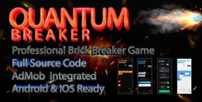 Quantum Breaker - React Brick Breaker Mobile Game Template with AdMob (Android & iOS)