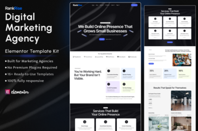 RankRise – Digital Marketing Agency Elementor Template Kit