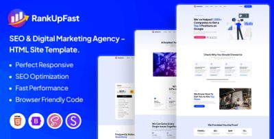 RankUpFast - SEO and Digital Marketing Agency Site Template.