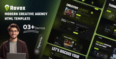 Ravox - Modern Creative Agency Figma Template