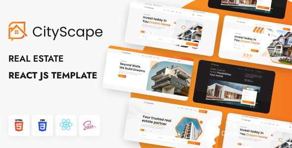 Real Estate React Js Template Multipurpose - CityScape Real Estate React Js Template Multipurpose - CityScape