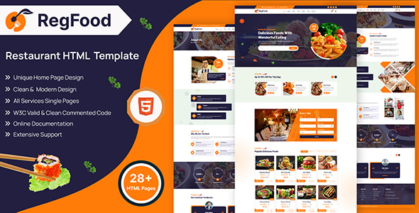 RegFood - Restaurant Food Ordering System HTML Template RegFood - Restaurant Food Ordering System HTML Template