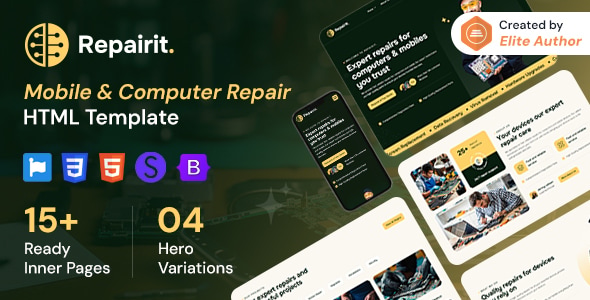 Repairit - Mobile & Computer Repair HTML Template Repairit - Mobile & Computer Repair HTML Template