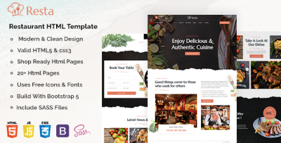 Resta - Restaurant HTML Template