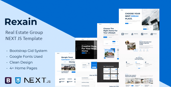 Rexain - Real Estate Group NEXT JS Template Rexain - Real Estate Group NEXT JS Template