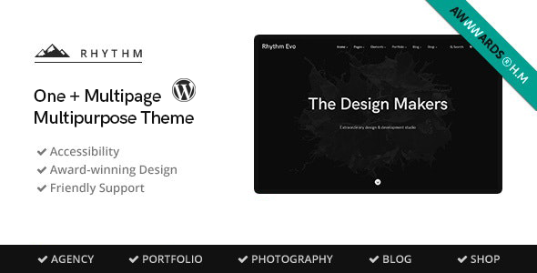 Rhythm - Clean Minimalist One & Multipage WordPress Theme Rhythm - Clean Minimalist One & Multipage WordPress Theme