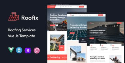 Roofix | Roofing Services Vue Js Template.