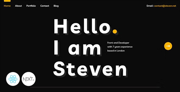 Salimov - Horizontal Personal React NextJS Portfolio Salimov - Horizontal Personal React NextJS Portfolio