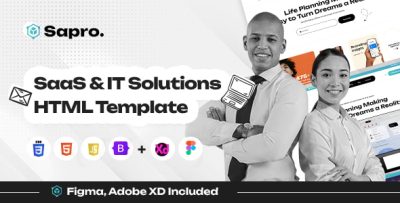 Sapro - SaaS & IT Solutions HTML Landing Page Template