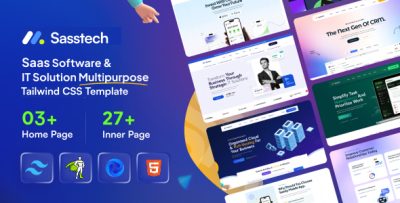 SassTech | SaaS & AI Startup Software Tailwind Template