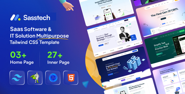 SassTech | SaaS & AI Startup Software Tailwind Template SassTech | SaaS & AI Startup Software Tailwind Template