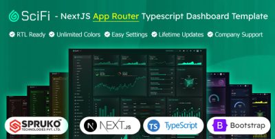 SCIFI - Nextjs App Router Typescript Dashboard Template