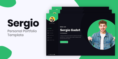 Sergio - Bootstrap 4 Personal Portfolio
